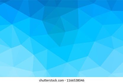 Light BLUE vector abstract mosaic pattern. Colorful abstract illustration with gradient. The best triangular design for your business.