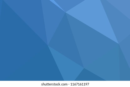 Light BLUE vector abstract mosaic background. Colorful illustration in polygonal style with gradient. Best triangular design for your business.