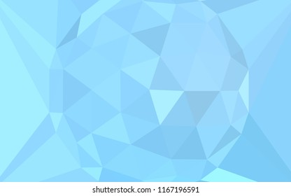 Light BLUE vector abstract mosaic background with a diamond. Illustration in Origami style with gradient. Completely new template for your banner.
