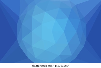 Light BLUE vector abstract mosaic background with a diamond. Illustration in halftone style with triangles. Triangular pattern for your design.