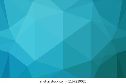 Light BLUE vector abstract mosaic backdrop. Geometric illustration in Origami style with gradient.  The textured pattern can be used for background.