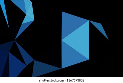 Light BLUE vector abstract mosaic backdrop. Modern geometrical abstract illustration with gradient. The best triangular design for your business.