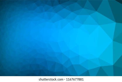Light BLUE vector abstract mosaic backdrop. Colorful abstract illustration with gradient. A new texture for your design.