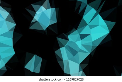 Light BLUE vector abstract mosaic background. Triangular geometric sample with gradient.  Brand new style for your business design.