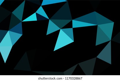 Light BLUE vector abstract mosaic pattern. A completely new color illustration in a vague style. Triangular pattern for your business design.