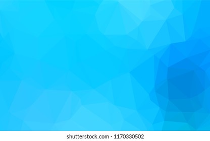 Light BLUE vector abstract mosaic backdrop. An elegant bright illustration with gradient. Triangular pattern for your business design.