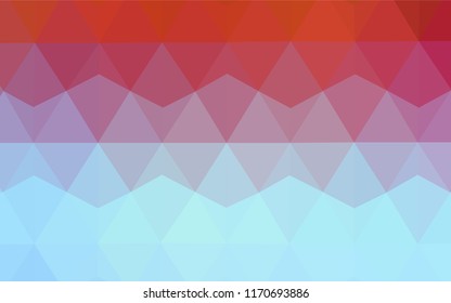 Light BLUE vector abstract mosaic backdrop. Glitter abstract illustration with an elegant triangles. Triangular pattern for your design.