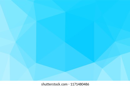 Light BLUE vector abstract mosaic pattern. An elegant bright illustration with gradient. The best triangular design for your business.