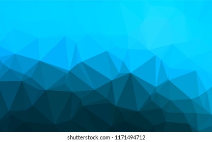 Light BLUE vector abstract mosaic backdrop. Shining illustration, which consist of triangles. The completely new template can be used for your brand book.