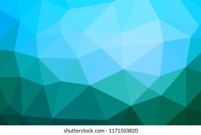 Light BLUE vector abstract mosaic backdrop. Shining colored illustration in a Brand new style. Triangular pattern for your business design.