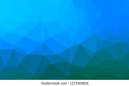 Light BLUE vector abstract mosaic background. Triangular geometric sample with gradient.  The polygonal design can be used for your web site.