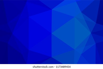 Light BLUE vector abstract mosaic backdrop. Geometric illustration in Origami style with gradient.  Triangular pattern for your business design.