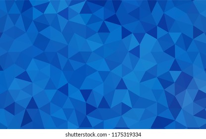 Light BLUE vector abstract mosaic pattern. Colorful illustration in abstract style with triangles. New template for your brand book.