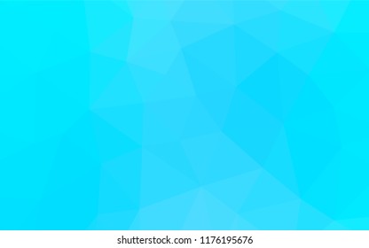 Light BLUE vector abstract mosaic backdrop. Creative illustration in halftone style with gradient. The best triangular design for your business.