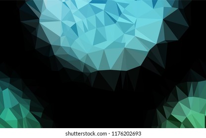 Light BLUE vector abstract mosaic background. Creative geometric illustration in Origami style with gradient. The textured pattern can be used for background.