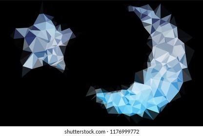 Light BLUE vector abstract mosaic pattern. Colorful abstract illustration with gradient. Brand new design for your business.