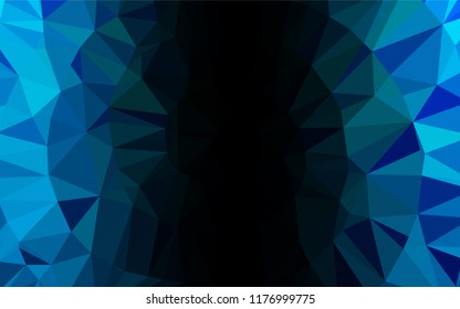 Light BLUE vector abstract mosaic pattern. A vague abstract illustration with gradient. Triangular pattern for your business design.