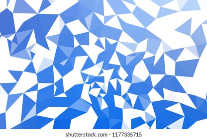 Light BLUE vector abstract mosaic backdrop. Shining polygonal illustration, which consist of triangles. A new texture for your web site.