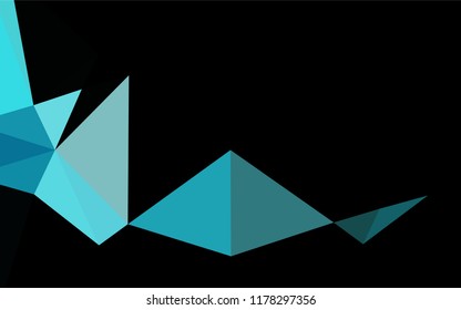 Light BLUE vector abstract mosaic pattern. Shining illustration, which consist of triangles. Triangular pattern for your business design.