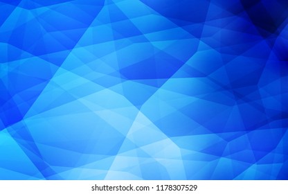 Light BLUE vector abstract mosaic background. Polygonal abstract illustration with gradient. Triangular pattern for your design.