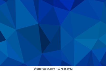 Light BLUE vector abstract mosaic pattern. Shining polygonal illustration, which consist of triangles. Best triangular design for your business.