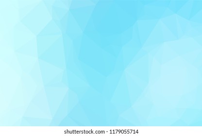 Light BLUE vector abstract mosaic backdrop. A vague abstract illustration with gradient. Triangular pattern for your business design.