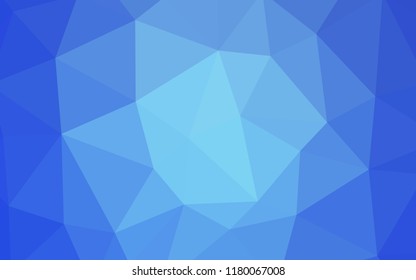 Light BLUE vector abstract mosaic backdrop. Geometric illustration in Origami style with gradient.  Triangular pattern for your design.