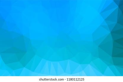 Light BLUE vector abstract mosaic backdrop. Modern geometrical abstract illustration with gradient. Triangular pattern for your business design.