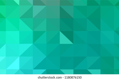 Light BLUE vector abstract mosaic backdrop. Geometric illustration in Origami style with gradient.  Polygonal design for your web site.