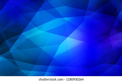 Light BLUE vector abstract mosaic pattern. Elegant bright polygonal illustration with gradient. Textured pattern for your backgrounds.
