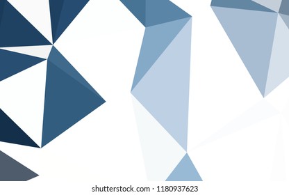 Light BLUE vector abstract mosaic background. Colorful illustration in abstract style with triangles. Textured pattern for your backgrounds.