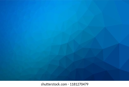 Light BLUE vector abstract mosaic pattern. Colorful abstract illustration with gradient. Triangular pattern for your business design.
