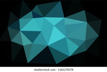 Light BLUE vector abstract mosaic background. Shining illustration, which consist of triangles. Triangular pattern for your business design.