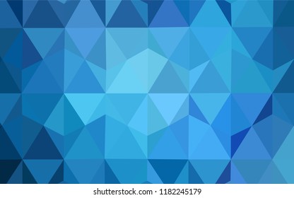 Light BLUE vector abstract mosaic background. Triangular geometric sample with gradient.  A new texture for your web site.