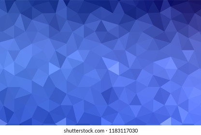 Light BLUE vector abstract mosaic background. Glitter abstract illustration with an elegant triangles. Template for cell phone's backgrounds.