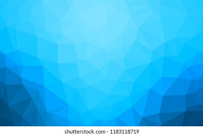 Light BLUE vector abstract mosaic backdrop. Geometric illustration in Origami style with gradient.  The elegant pattern can be used as part of a brand book.
