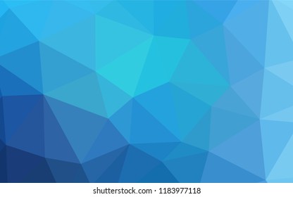 Light BLUE vector abstract mosaic backdrop. Geometric illustration in Origami style with gradient.  New template for your brand book.
