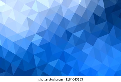 Light BLUE vector abstract mosaic background. A sample with polygonal shapes. New template for your brand book.