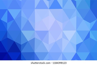 Light BLUE vector abstract mosaic background. Shining polygonal illustration, which consist of triangles. Template for cell phone's backgrounds.