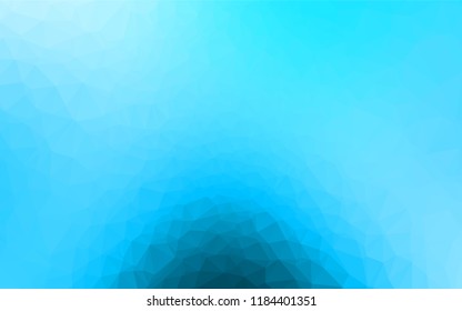 Light BLUE vector abstract mosaic background. Geometric illustration in Origami style with gradient.  The textured pattern can be used for background.