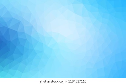 Light BLUE vector abstract mosaic backdrop. Triangular geometric sample with gradient.  Triangular pattern for your design.