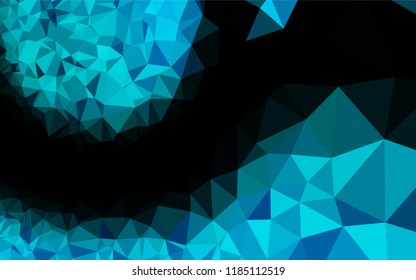 Light BLUE vector abstract mosaic pattern. Triangular geometric sample with gradient.  A completely new template for your business design.