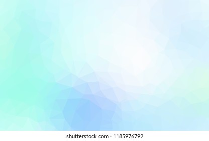 Light BLUE vector abstract mosaic backdrop. Geometric illustration in Origami style with gradient.  Pattern for a brand book's backdrop.