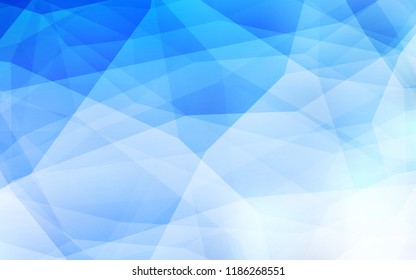 Light BLUE vector abstract mosaic background. Creative illustration in halftone style with triangles. Pattern for a brand book's backdrop.