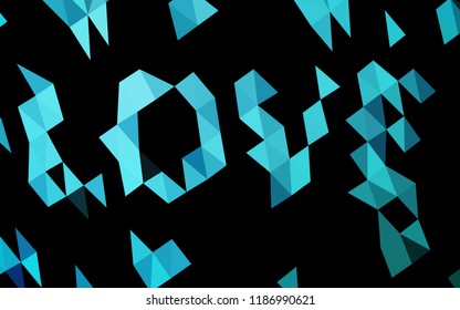 Light BLUE vector abstract mosaic backdrop. A sample with polygonal shapes. The textured pattern can be used for background.