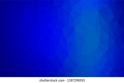 Light BLUE vector abstract mosaic pattern. Geometric illustration in Origami style with gradient.  Brand new style for your business design.