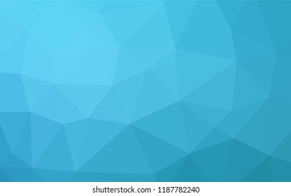 Light BLUE vector abstract mosaic background. Colorful abstract illustration with gradient. Triangular pattern for your business design.