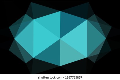 Light BLUE vector abstract mosaic pattern. A vague abstract illustration with gradient. The best triangular design for your business.