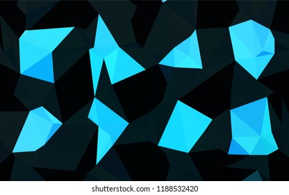 Light BLUE vector abstract mosaic backdrop. Colorful illustration in abstract style with gradient. The best triangular design for your business.
