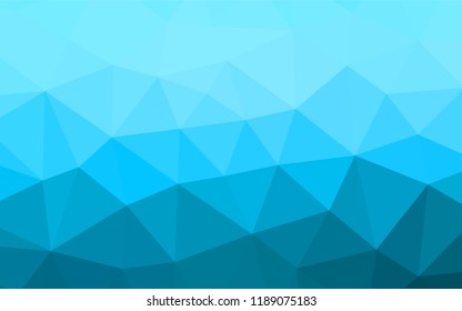 Light BLUE vector abstract mosaic pattern. Geometric illustration in Origami style with gradient.  The polygonal design can be used for your web site.